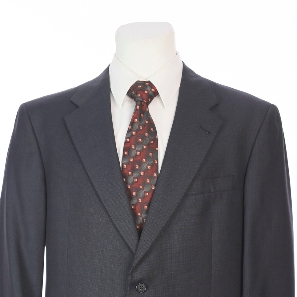 Hart Schaffner Marx Gray Sharkskin Wool Sport Coat